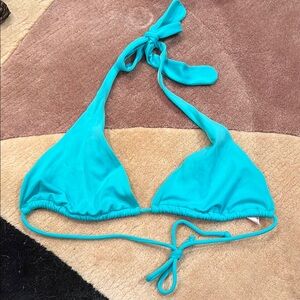 Victoria's Secret Blue Triangle Bikini Top